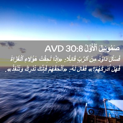 Picture 02 - صَمُوئِيلَ ٱلْأَوَّلُ 30:8 AVD - فَسَأَلَ دَاوُدُ مِنَ - Bible Verse Picture