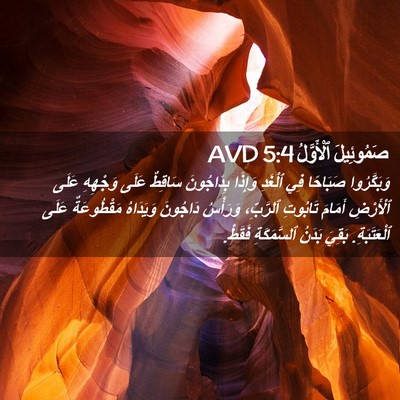 Picture 02 - صَمُوئِيلَ ٱلْأَوَّلُ 5:4 AVD - وَبَكَّرُوا صَبَاحًا فِي - Bible Verse Picture