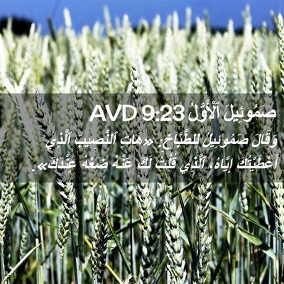 Picture 02 - صَمُوئِيلَ ٱلْأَوَّلُ 9:23 AVD - وَقَالَ صَمُوئِيلُ - Bible Verse Picture