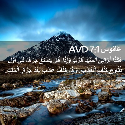 Picture 02 - عَامُوس 7:1 AVD - هَكَذَا أَرَانِي - Bible Verse Picture