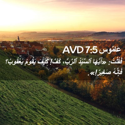 Picture 02 - عَامُوس 7:5 AVD - فَقُلْتُ: «أَيُّهَا - Bible Verse Picture