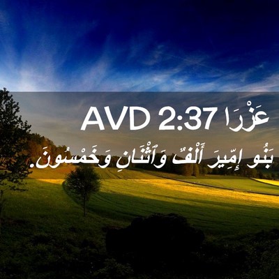 Picture 02 - عَزْرَا 2:37 AVD - بَنُو إِمِّيرَ أَلْفٌ - Bible Verse Picture