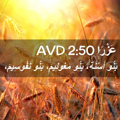 Picture 02 - عَزْرَا 2:50 AVD - بَنُو أَسْنَةَ، بَنُو - Bible Verse Picture