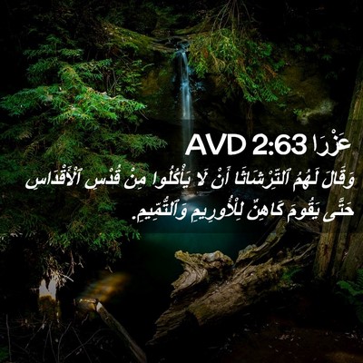 Picture 02 - عَزْرَا 2:63 AVD - وَقَالَ لَهُمُ - Bible Verse Picture