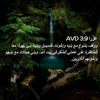Picture 02 - عَزْرَا 3:9 AVD - وَوَقَفَ يَشُوعُ مَعَ - Bible Verse Picture