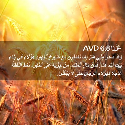 Picture 02 - عَزْرَا 6:8 AVD - وَقَدْ صَدَرَ مِنِّي - Bible Verse Picture