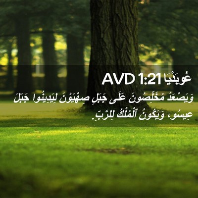 Picture 02 - عُوبَدْيَا 1:21 AVD - وَيَصْعَدُ مُخَلِّصُونَ - Bible Verse Picture
