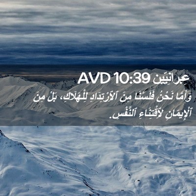 Picture 02 - عِبرانِيّين 10:39 AVD - وَأَمَّا نَحْنُ فَلَسْنَا - Bible Verse Picture