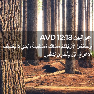 Picture 02 - عِبرانِيّين 12:13 AVD - وَٱصْنَعُوا - Bible Verse Picture