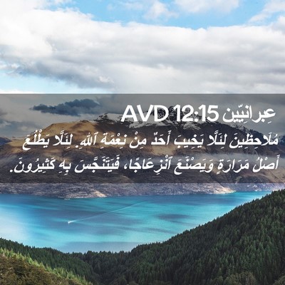 Picture 02 - عِبرانِيّين 12:15 AVD - مُلَاحِظِينَ لِئَلَّا - Bible Verse Picture