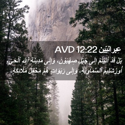 Picture 02 - عِبرانِيّين 12:22 AVD - بَلْ قَدْ أَتَيْتُمْ إِلَى - Bible Verse Picture
