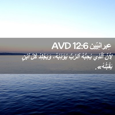 Picture 02 - عِبرانِيّين 12:6 AVD - لِأَنَّ ٱلَّذِي يُحِبُّهُ - Bible Verse Picture