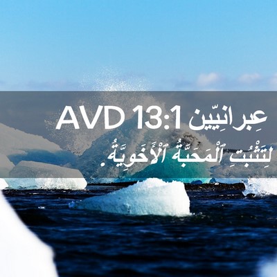 Picture 02 - عِبرانِيّين 13:1 AVD - لِتَثْبُتِ ٱلْمَحَبَّةُ - Bible Verse Picture