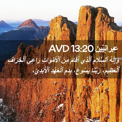Picture 02 - عِبرانِيّين 13:20 AVD - وَإِلَهُ ٱلسَّلَامِ - Bible Verse Picture