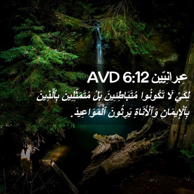 Picture 02 - عِبرانِيّين 6:12 AVD - لِكَيْ لَا تَكُونُوا - Bible Verse Picture