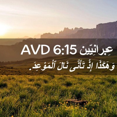 Picture 02 - عِبرانِيّين 6:15 AVD - وَهَكَذَا إِذْ تَأَنَّى - Bible Verse Picture