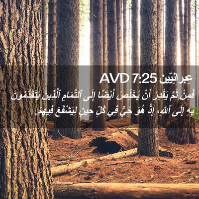 Picture 02 - عِبرانِيّين 7:25 AVD - فَمِنْ ثَمَّ يَقْدِرُ أَنْ - Bible Verse Picture