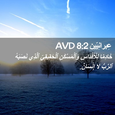 Picture 02 - عِبرانِيّين 8:2 AVD - خَادِمًا لِلْأَقْدَاسِ - Bible Verse Picture