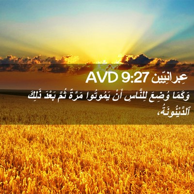 Picture 02 - عِبرانِيّين 9:27 AVD - وَكَمَا وُضِعَ لِلنَّاسِ - Bible Verse Picture