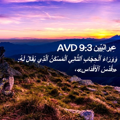 Picture 02 - عِبرانِيّين 9:3 AVD - وَوَرَاءَ ٱلْحِجَابِ - Bible Verse Picture