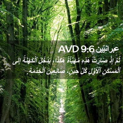 Picture 02 - عِبرانِيّين 9:6 AVD - ثُمَّ إِذْ صَارَتْ هَذِهِ - Bible Verse Picture