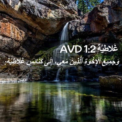 Picture 02 - غَلاطِيَّة 1:2 AVD - وَجَمِيعُ ٱلْإِخْوَةِ - Bible Verse Picture