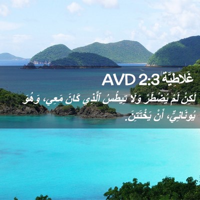 Picture 02 - غَلاطِيَّة 2:3 AVD - لَكِنْ لَمْ يُضْطَرَّ - Bible Verse Picture
