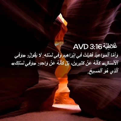 Picture 02 - غَلاطِيَّة 3:16 AVD - وَأَمَّا ٱلْمَوَاعِيدُ - Bible Verse Picture