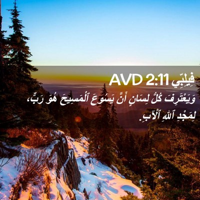 Picture 02 - فِيلِبِّي 2:11 AVD - وَيَعْتَرِفَ كُلُّ - Bible Verse Picture