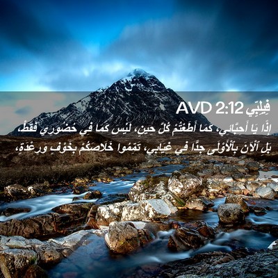 Picture 02 - فِيلِبِّي 2:12 AVD - إِذًا يَا أَحِبَّائِي، - Bible Verse Picture