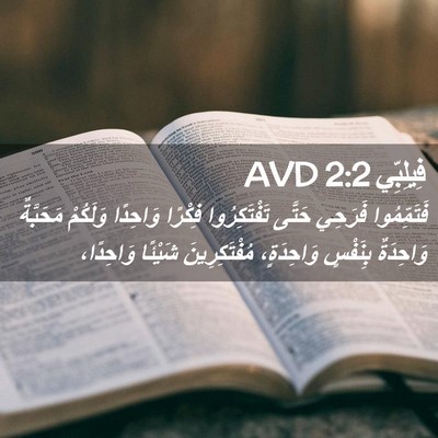 Picture 02 - فِيلِبِّي 2:2 AVD - فَتَمِّمُوا فَرَحِي - Bible Verse Picture