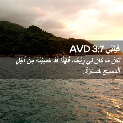 Picture 02 - فِيلِبِّي 3:7 AVD - لَكِنْ مَا كَانَ لِي - Bible Verse Picture