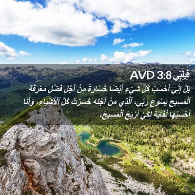 Picture 02 - فِيلِبِّي 3:8 AVD - بَلْ إِنِّي أَحْسِبُ كُلَّ - Bible Verse Picture