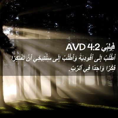 Picture 02 - فِيلِبِّي 4:2 AVD - أَطْلُبُ إِلَى - Bible Verse Picture