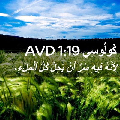 Picture 02 - كُولُوسِي 1:19 AVD - لِأَنَّهُ فِيهِ سُرَّ أَنْ - Bible Verse Picture