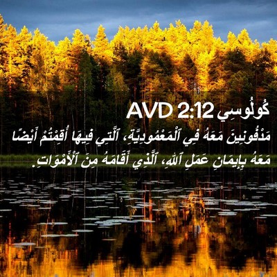 Picture 02 - كُولُوسِي 2:12 AVD - مَدْفُونِينَ مَعَهُ فِي - Bible Verse Picture