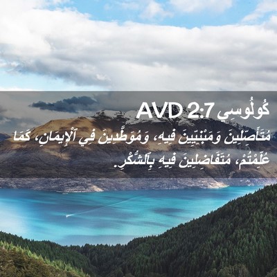 Picture 02 - كُولُوسِي 2:7 AVD - مُتَأَصِّلِينَ - Bible Verse Picture