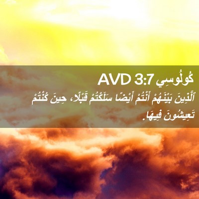 Picture 02 - كُولُوسِي 3:7 AVD - ٱلَّذِينَ بَيْنَهُمْ - Bible Verse Picture