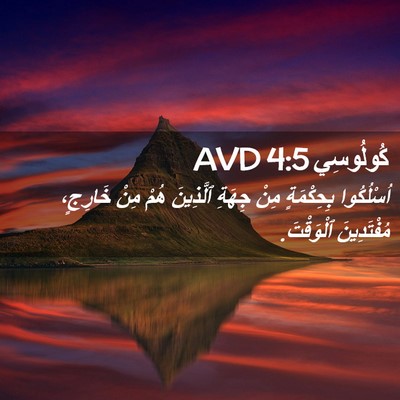 Picture 02 - كُولُوسِي 4:5 AVD - اُسْلُكُوا بِحِكْمَةٍ - Bible Verse Picture