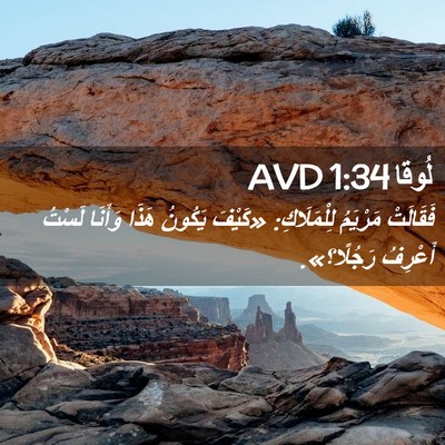 Picture 02 - لُوقا 1:34 AVD - فَقَالَتْ مَرْيَمُ - Bible Verse Picture