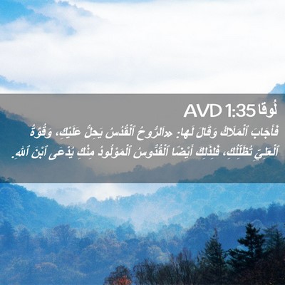 Picture 02 - لُوقا 1:35 AVD - فَأَجَابَ ٱلْمَلَاكُ - Bible Verse Picture