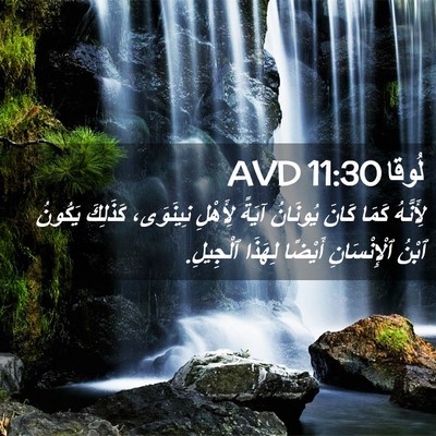 Picture 02 - لُوقا 11:30 AVD - لِأَنَّهُ كَمَا كَانَ - Bible Verse Picture