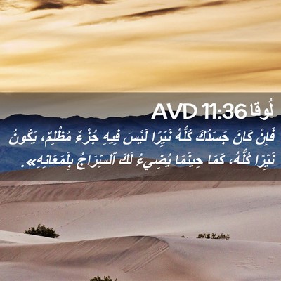 Picture 02 - لُوقا 11:36 AVD - فَإِنْ كَانَ جَسَدُكَ - Bible Verse Picture