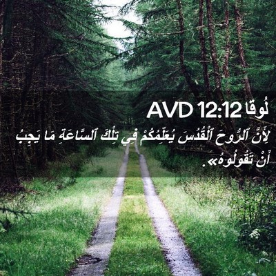 Picture 02 - لُوقا 12:12 AVD - لِأَنَّ ٱلرُّوحَ - Bible Verse Picture