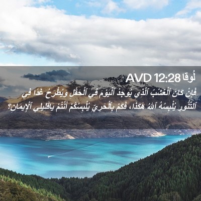 Picture 02 - لُوقا 12:28 AVD - فَإِنْ كَانَ ٱلْعُشْبُ - Bible Verse Picture