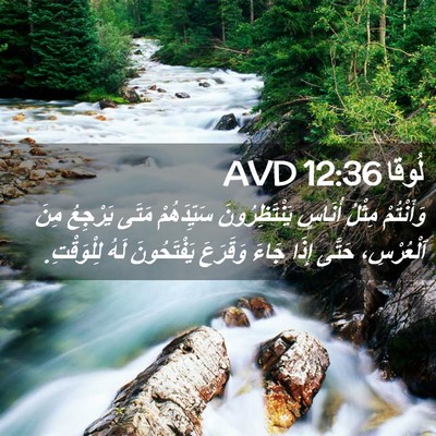 Picture 02 - لُوقا 12:36 AVD - وَأَنْتُمْ مِثْلُ أُنَاسٍ - Bible Verse Picture