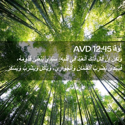 Picture 02 - لُوقا 12:45 AVD - وَلَكِنْ إِنْ قَالَ ذَلِكَ - Bible Verse Picture