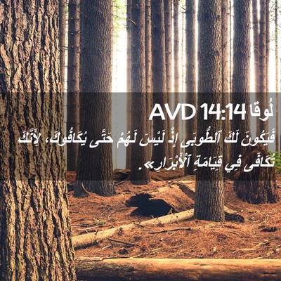 Picture 02 - لُوقا 14:14 AVD - فَيَكُونَ لَكَ ٱلطُّوبَى - Bible Verse Picture