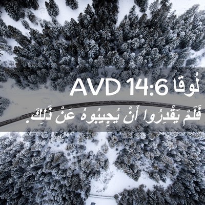 Picture 02 - لُوقا 14:6 AVD - فَلَمْ يَقْدِرُوا أَنْ - Bible Verse Picture