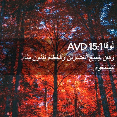 Picture 02 - لُوقا 15:1 AVD - وَكَانَ جَمِيعُ - Bible Verse Picture